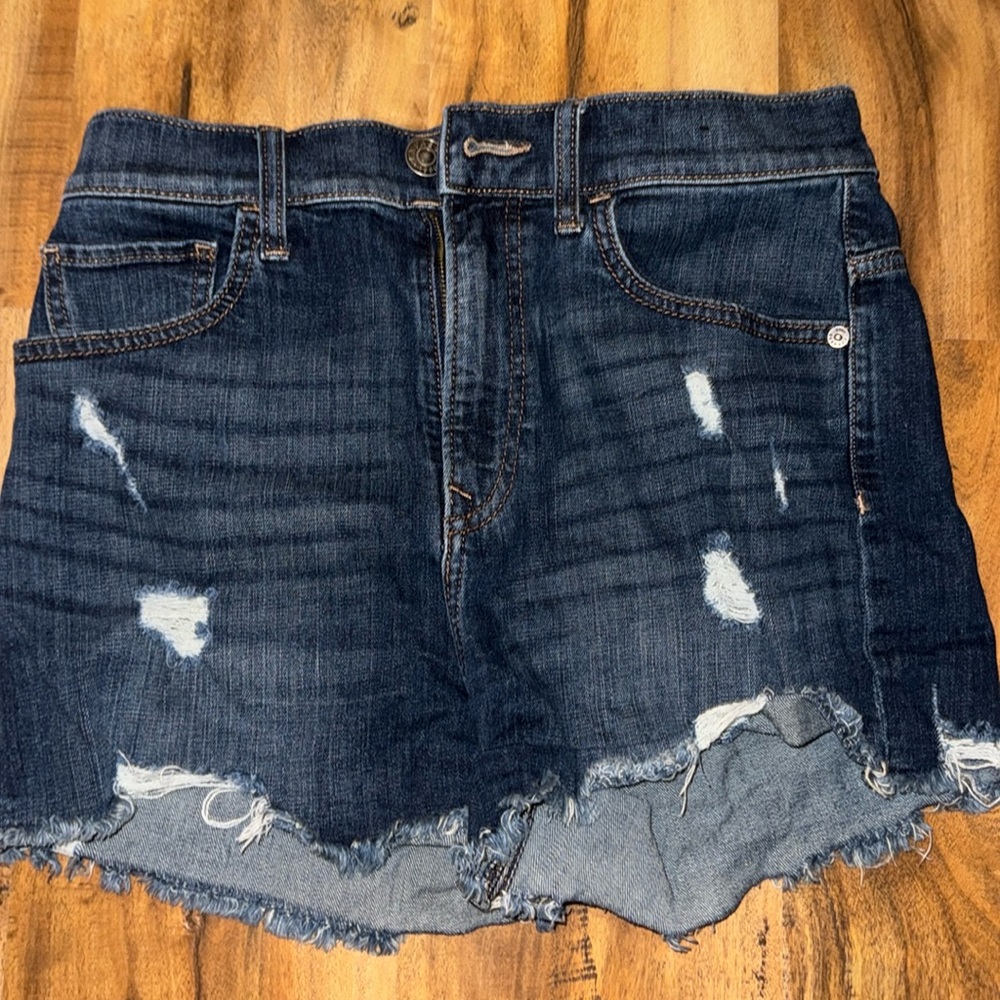 Express Dark-Wash Jean Shorts